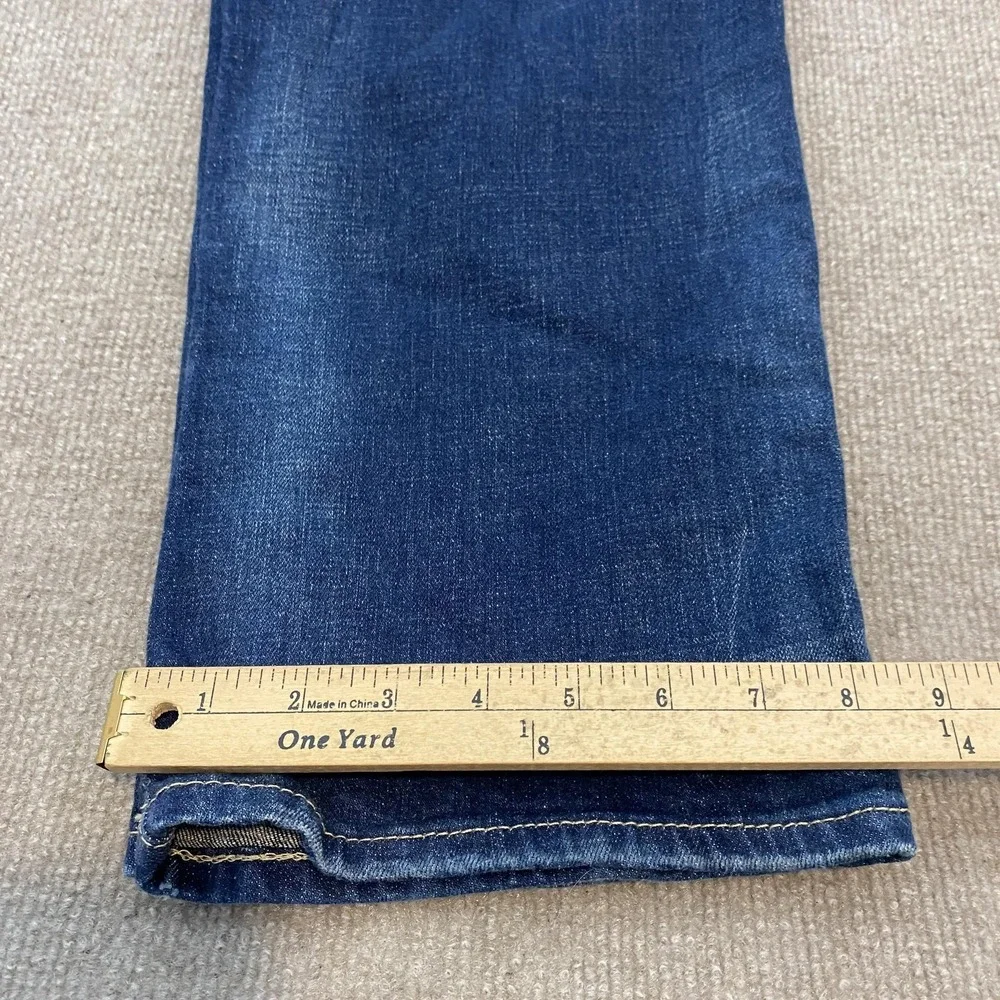 True Religion Ricky Relaxed Straight Jeans Mens‎ 36x34 Med Wash Distressed Denim
